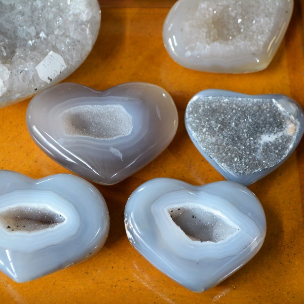 Hearts - by weight Agate Cluster Heart – Dyed & Natural