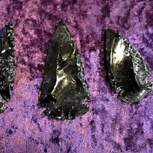 Carvings - by piece Arrowhead Black Obsidian 2.5”