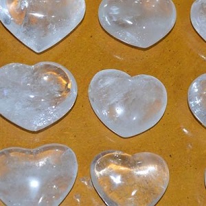 Hearts - by weight Clear Quartz Heart