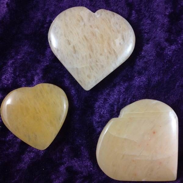 Hearts - by piece Golden Quartz Heart