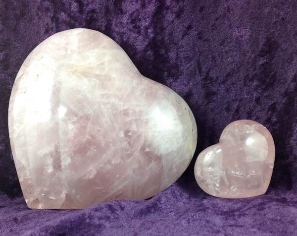 Hearts - by weight Rose Quartz Heart