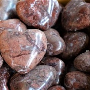 Hearts - by piece Red Forest Jasper Heart