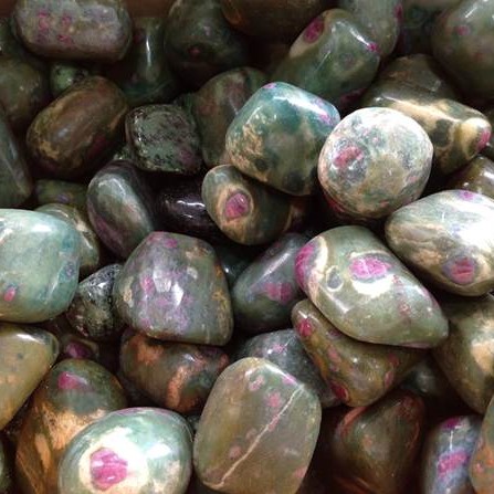 Tumble Stones Ruby & Fuschite Tumble Stone