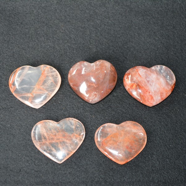 Hearts - by piece Fire Quartz Heart – Medium
