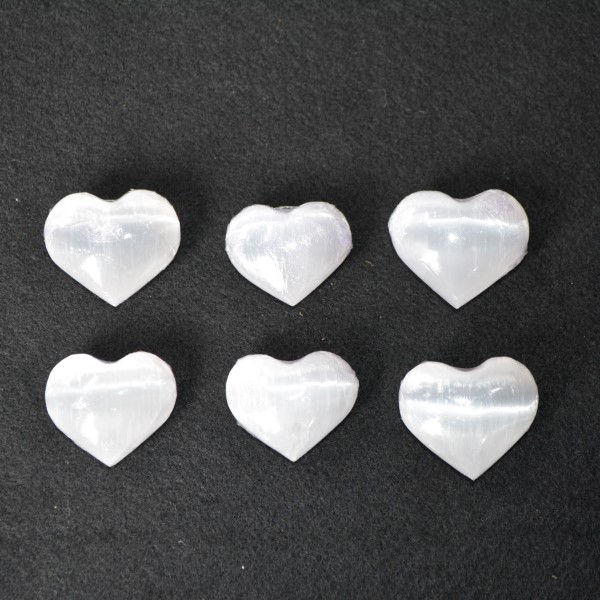 Hearts - by piece Selenite White Heart – Small
