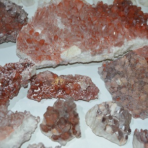 Clusters Red Hematite Phantom Quartz Cluster