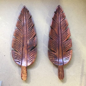 Homeware Wooden Leaf Tray