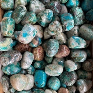 Tumble Stones - by weight Chrysocolla Tumble Stone